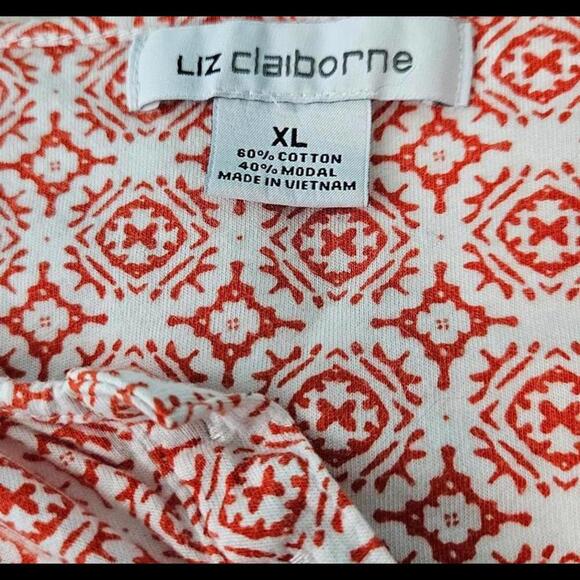 Liz Claiborne Women's Patterned Short Sleeve Top Size XL - Picture 4 of 7